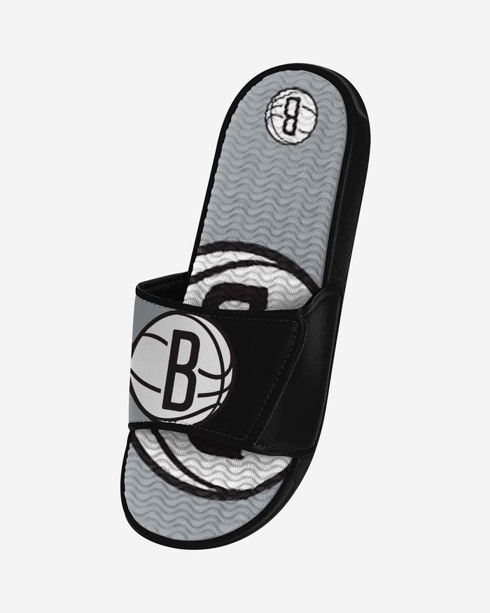 Brooklyn Nets Colorblock Big Logo Gel Slide FOCO - FOCO.com