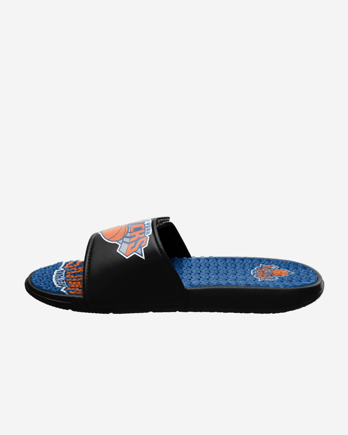 New York Knicks Colorblock Big Logo Gel Slide FOCO - FOCO.com