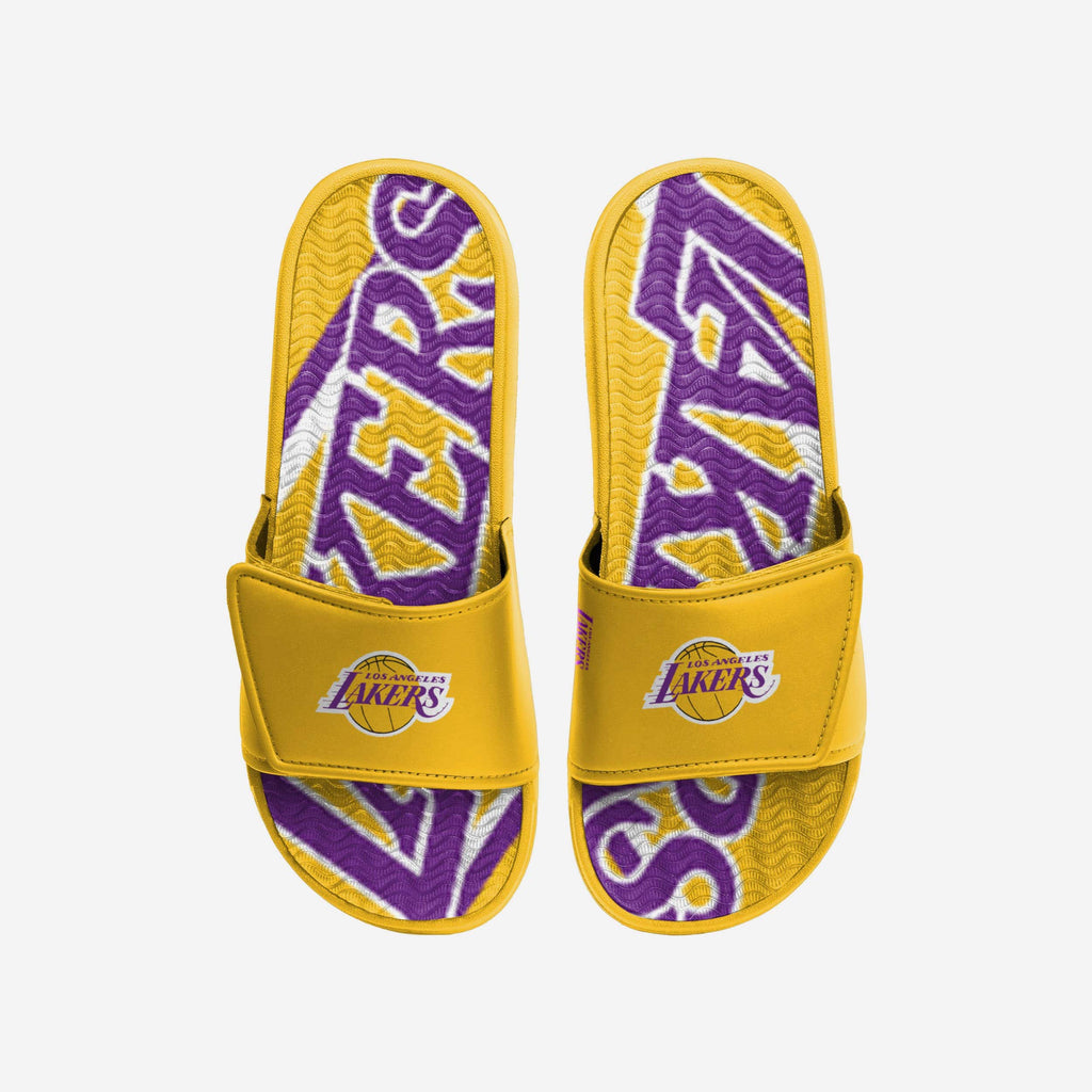 Los Angeles Lakers Bold Wordmark Gel Slide FOCO S - FOCO.com