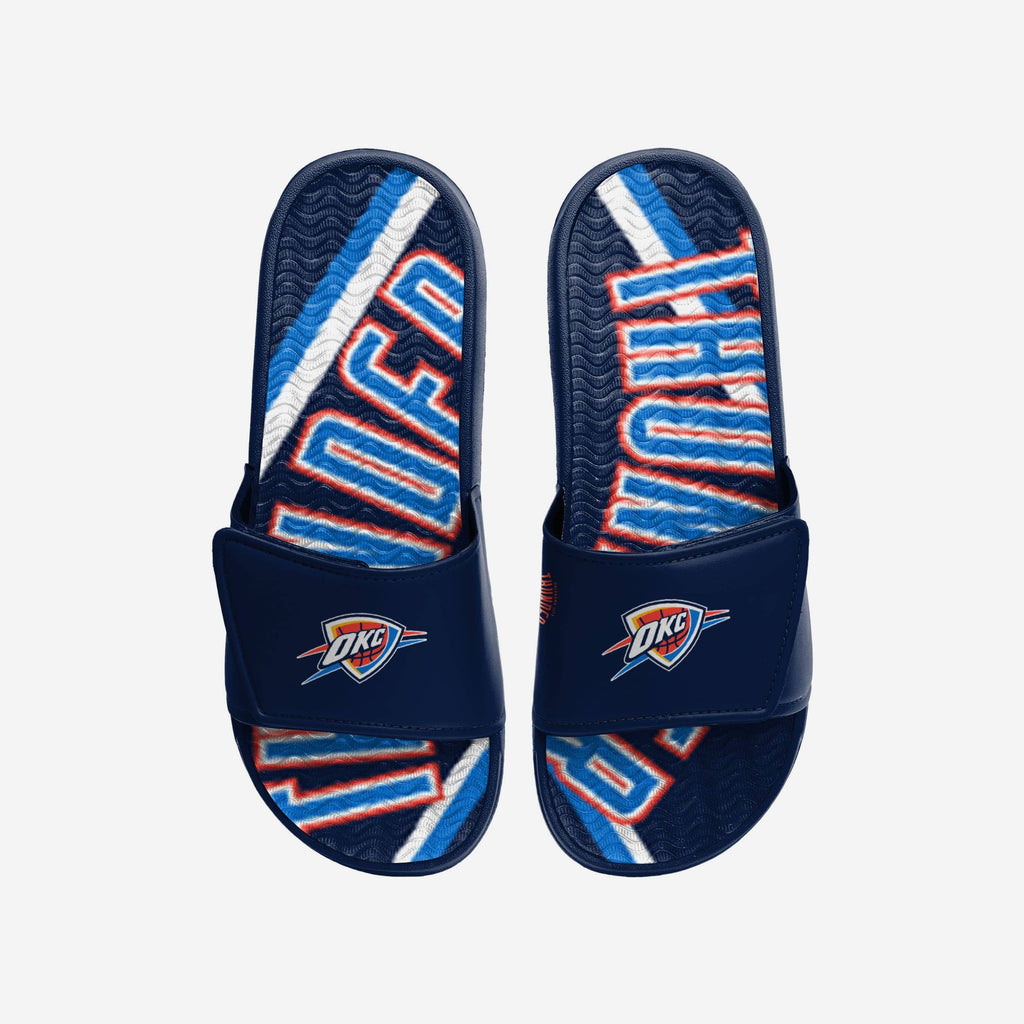 Oklahoma City Thunder Bold Wordmark Gel Slide FOCO S - FOCO.com