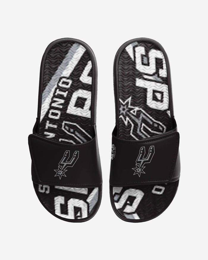 San Antonio Spurs Bold Wordmark Gel Slide FOCO S - FOCO.com