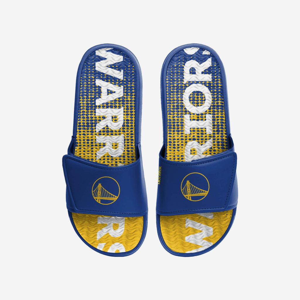 Golden State Warriors Gradient Wordmark Gel Slide FOCO S - FOCO.com