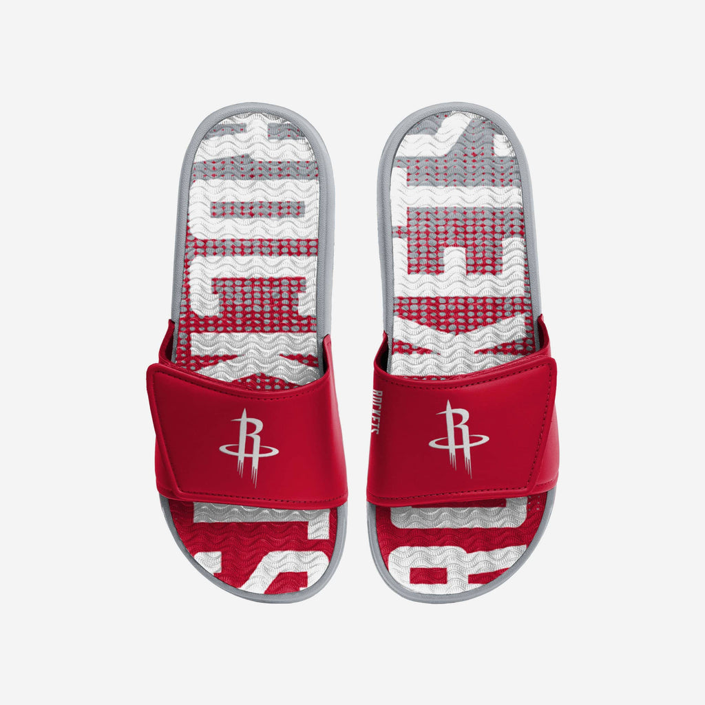 Houston Rockets Gradient Wordmark Gel Slide FOCO S - FOCO.com