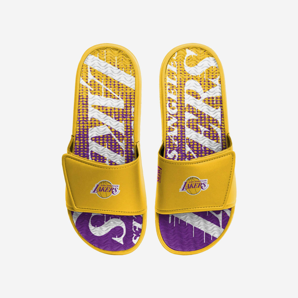 Los Angeles Lakers Gradient Wordmark Gel Slide FOCO S - FOCO.com