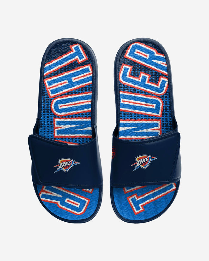 Oklahoma City Thunder Gradient Wordmark Gel Slide FOCO S - FOCO.com