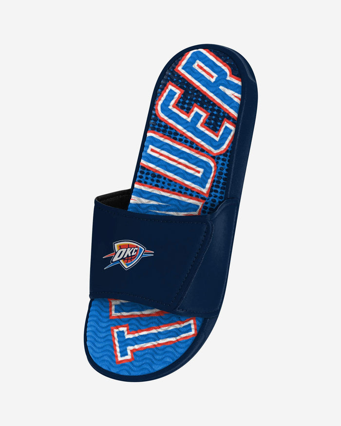 Oklahoma City Thunder Gradient Wordmark Gel Slide FOCO - FOCO.com