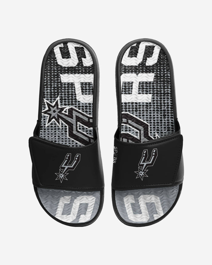 San Antonio Spurs Gradient Wordmark Gel Slide FOCO S - FOCO.com