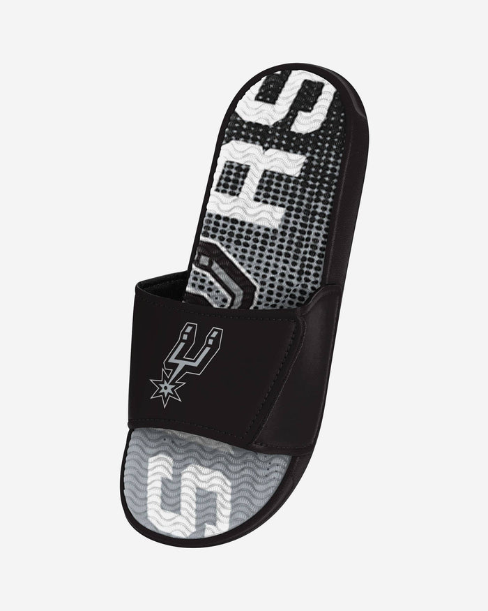 San Antonio Spurs Gradient Wordmark Gel Slide FOCO - FOCO.com