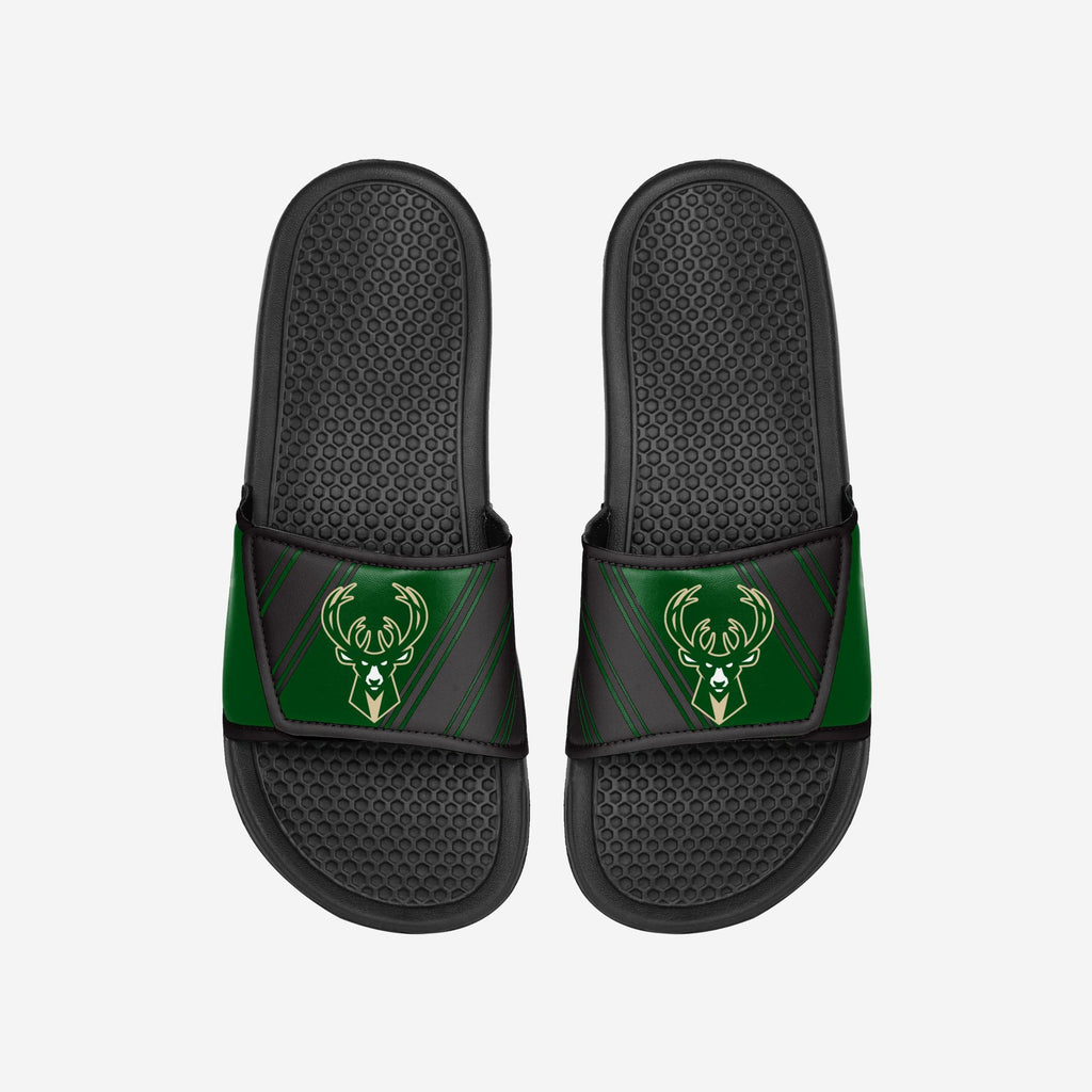 Milwaukee Bucks Legacy Velcro Sport Slide FOCO S - FOCO.com