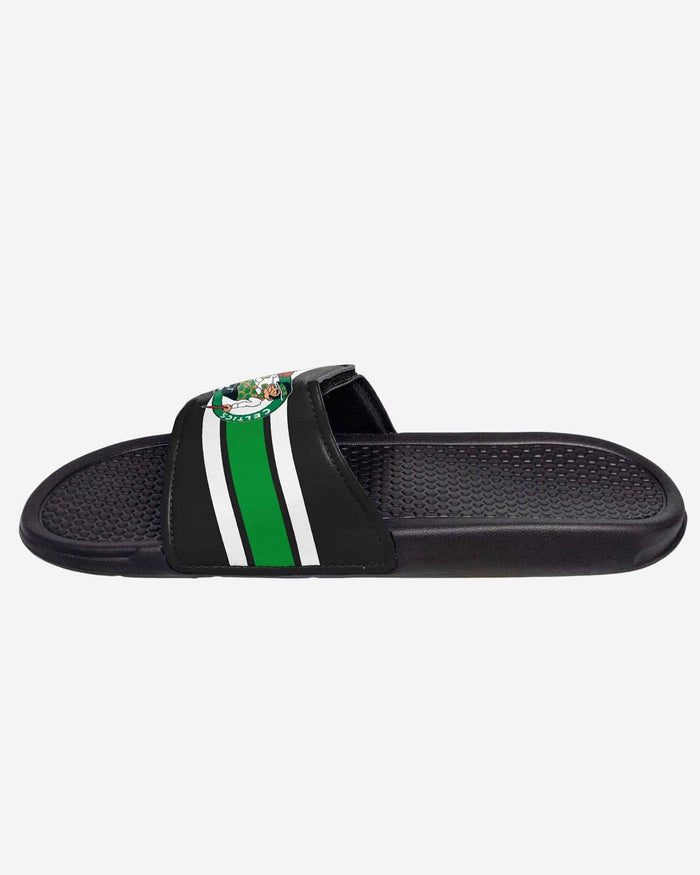 Boston Celtics Stripe Legacy Sport Slide FOCO - FOCO.com