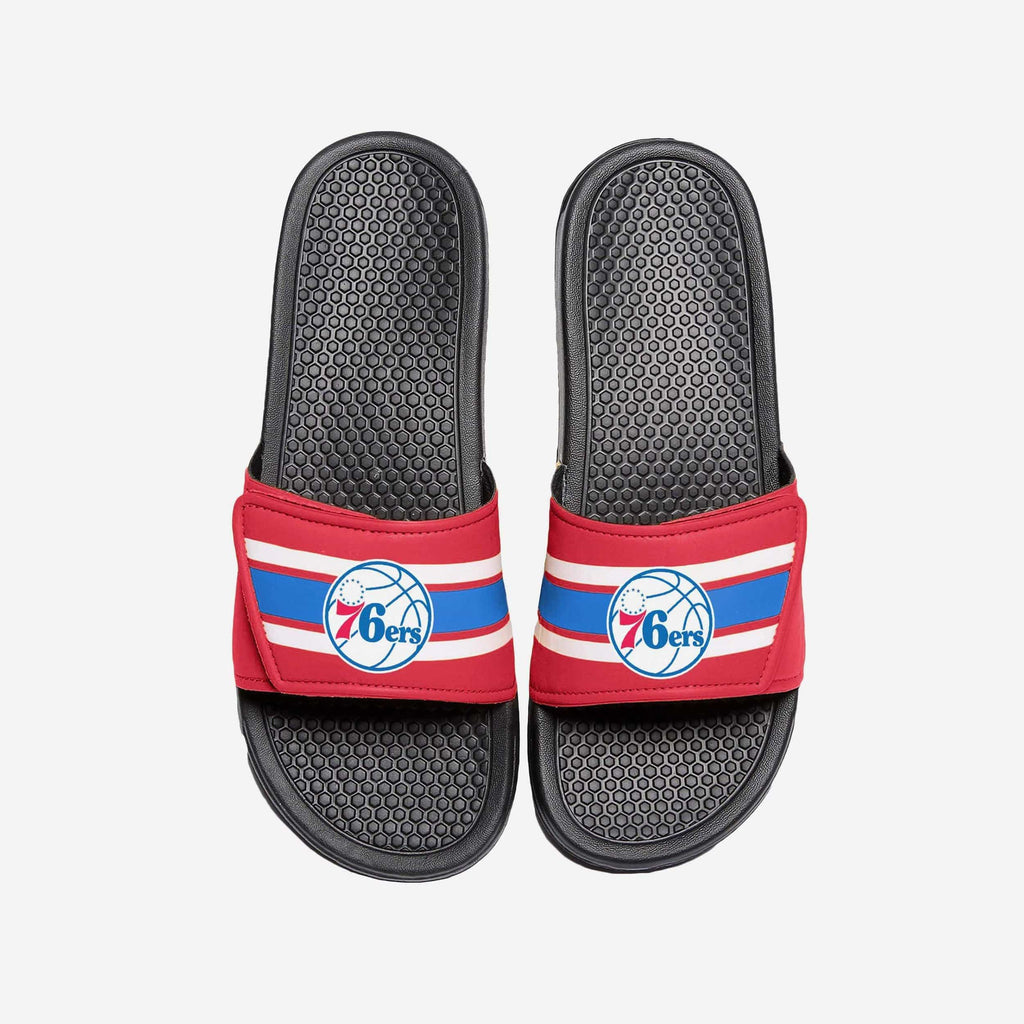 Philadelphia 76ers Stripe Legacy Sport Slide FOCO S - FOCO.com