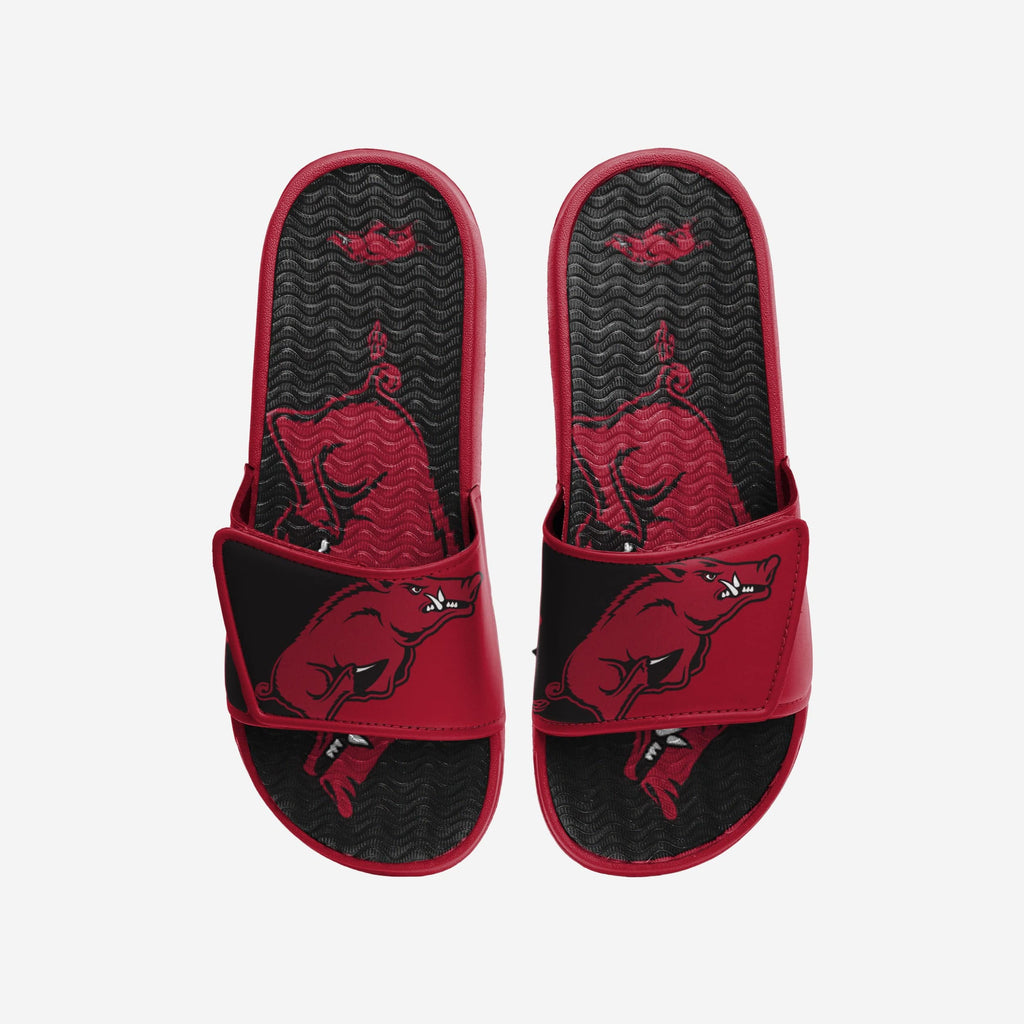 Arkansas Razorbacks Colorblock Big Logo Gel Slide FOCO S - FOCO.com