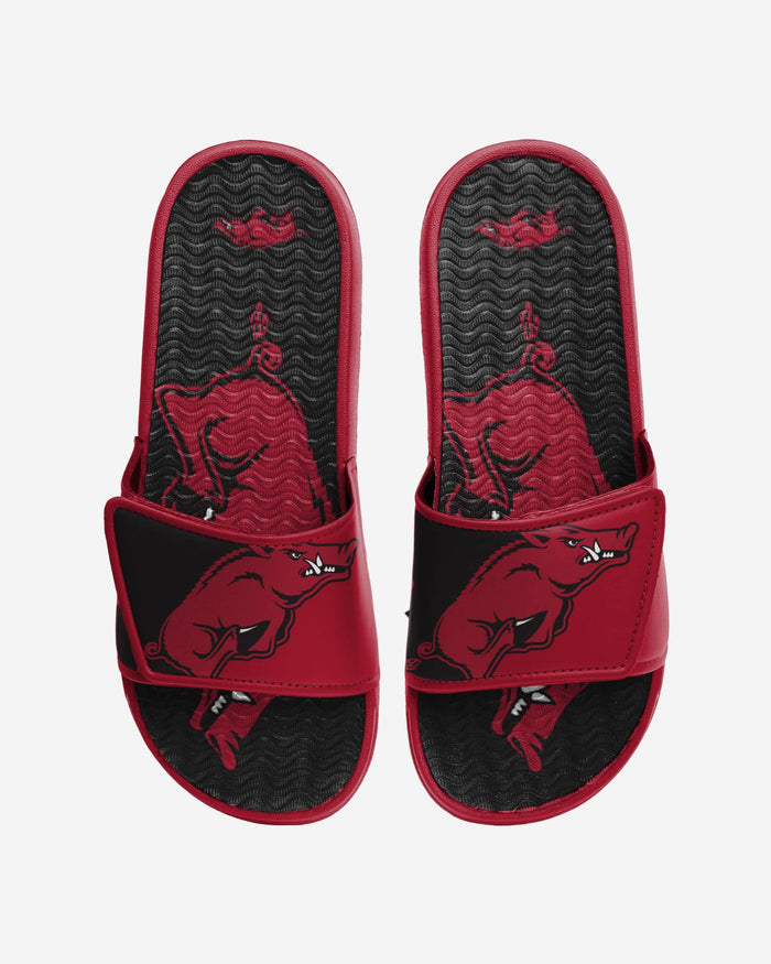 Arkansas Razorbacks Colorblock Big Logo Gel Slide FOCO S - FOCO.com