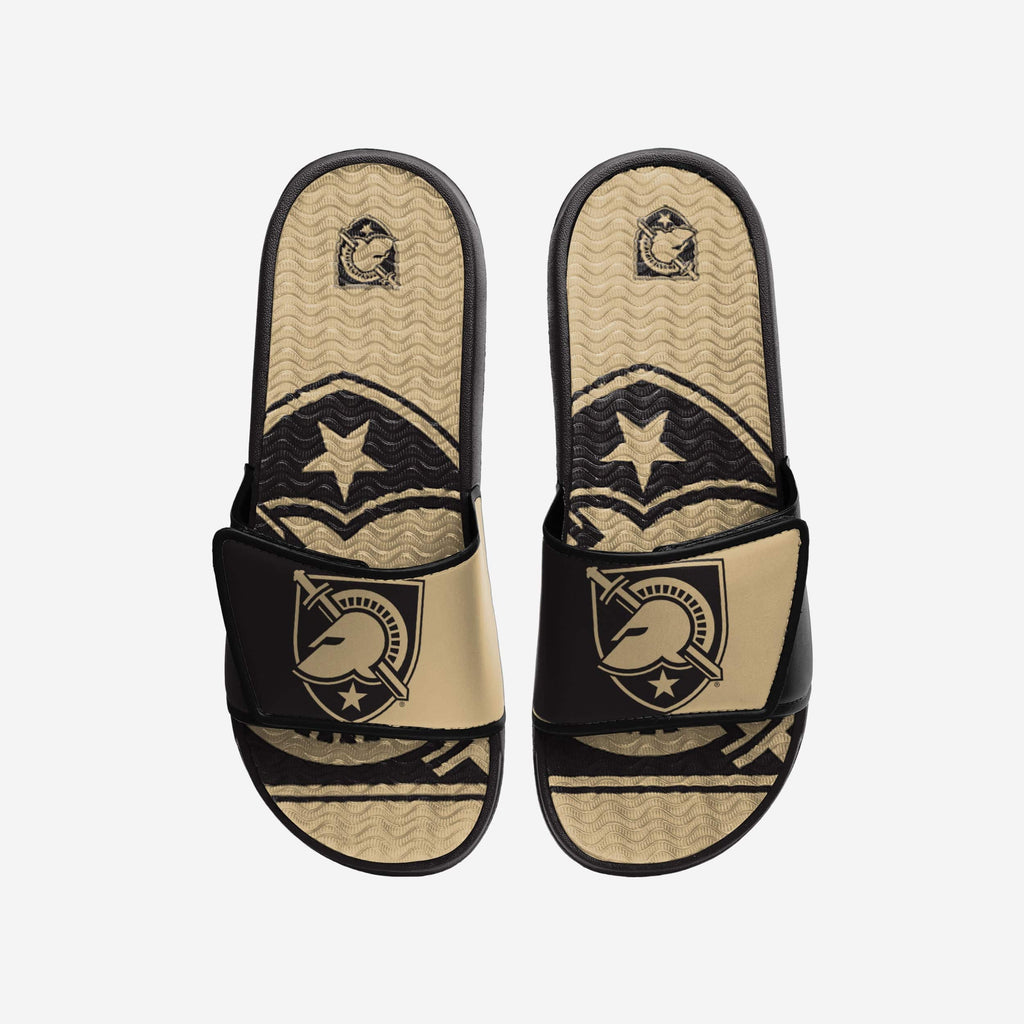 Army Black Knights Colorblock Big Logo Gel Slide FOCO S - FOCO.com