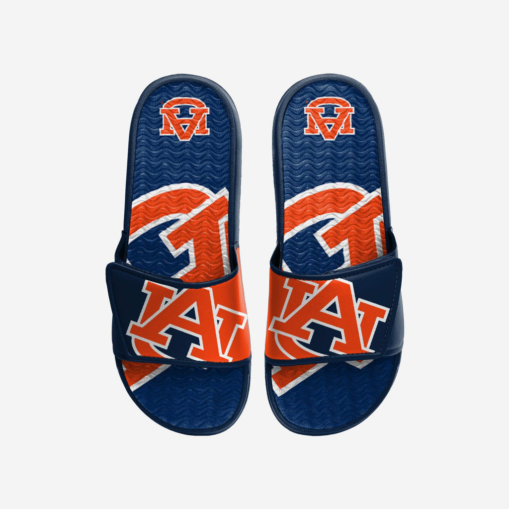 Auburn Tigers Colorblock Big Logo Gel Slide FOCO S - FOCO.com