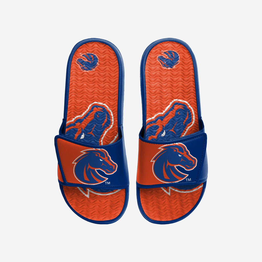 Boise State Broncos Colorblock Big Logo Gel Slide FOCO S - FOCO.com