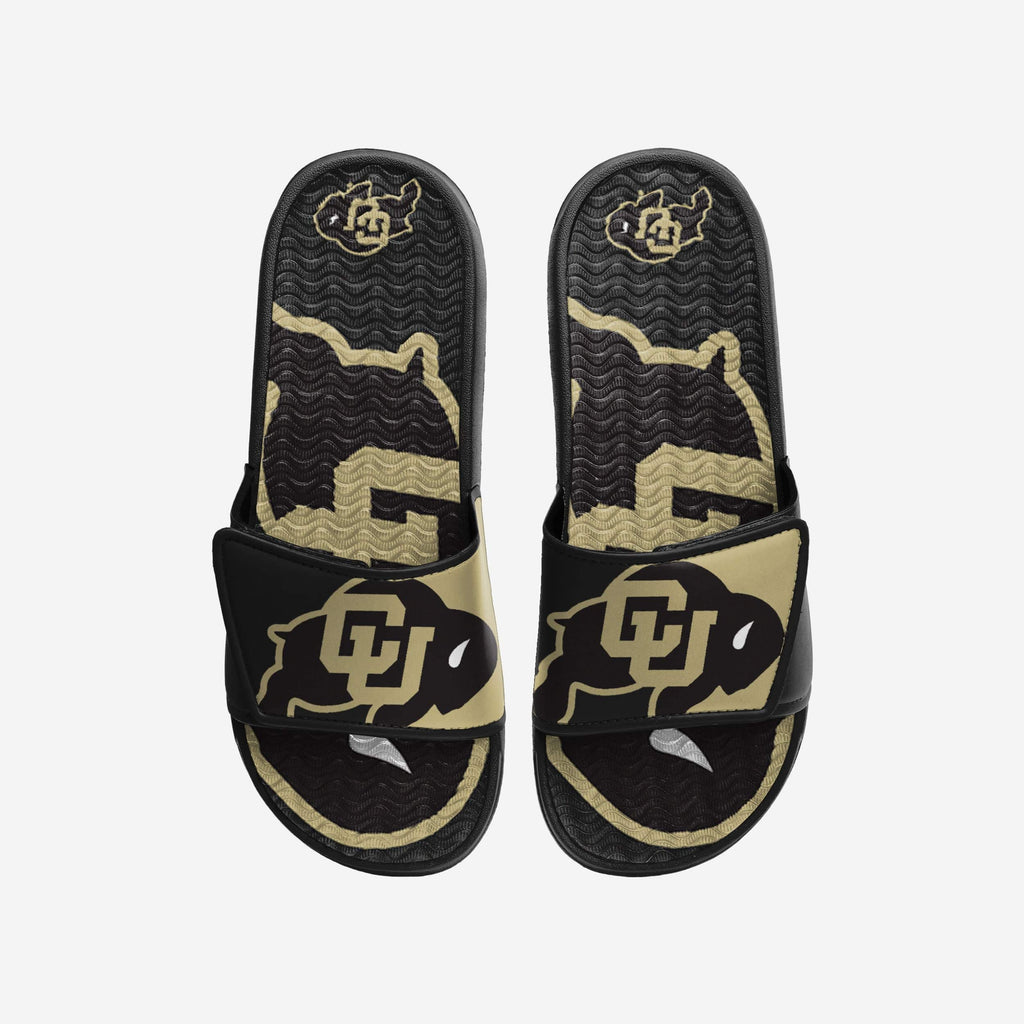 Colorado Buffaloes Colorblock Big Logo Gel Slide FOCO S - FOCO.com