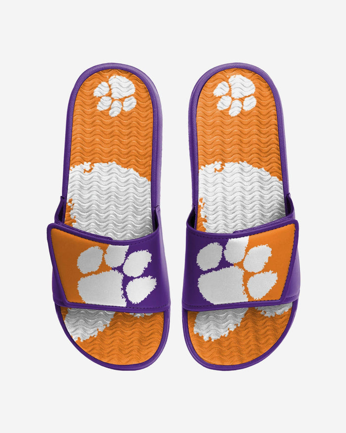 Clemson Tigers Colorblock Big Logo Gel Slide FOCO S - FOCO.com