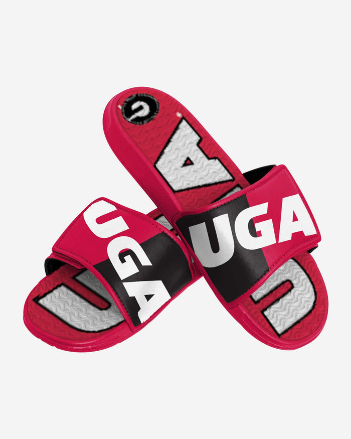 Georgia Bulldogs Colorblock Big Logo Gel Slide FOCO - FOCO.com