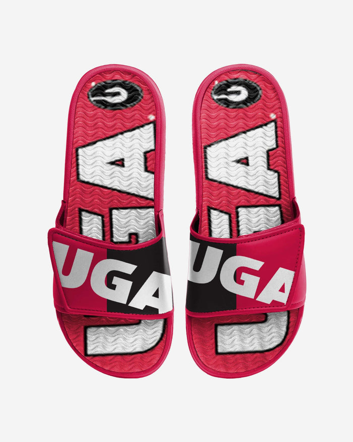 Georgia Bulldogs Colorblock Big Logo Gel Slide FOCO S - FOCO.com