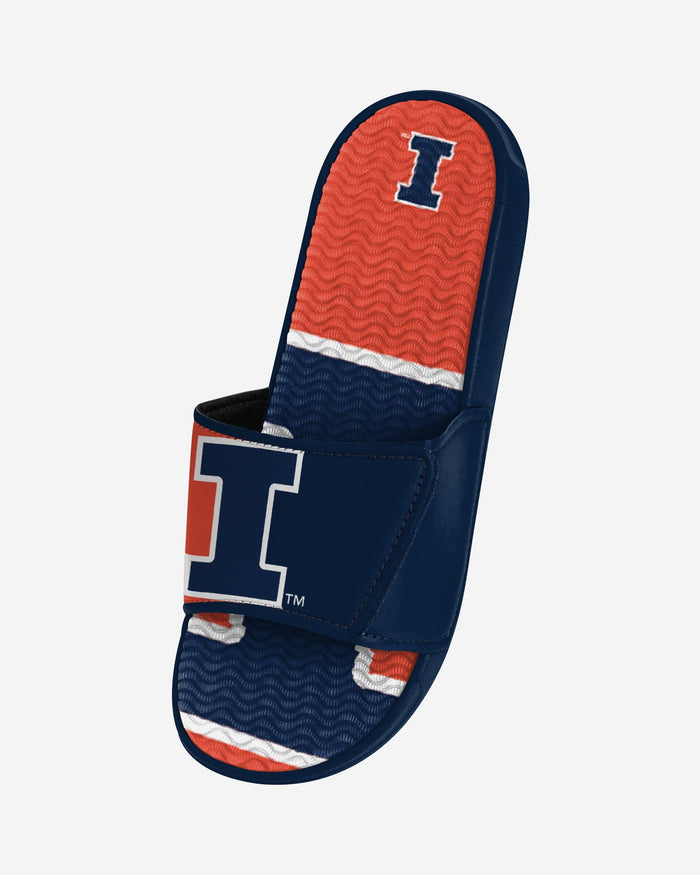 Illinois Fighting Illini Colorblock Big Logo Gel Slide FOCO - FOCO.com