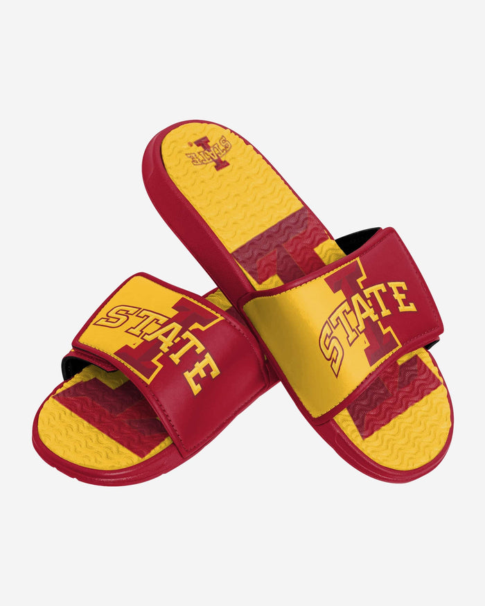 Iowa State Cyclones Colorblock Big Logo Gel Slide FOCO - FOCO.com