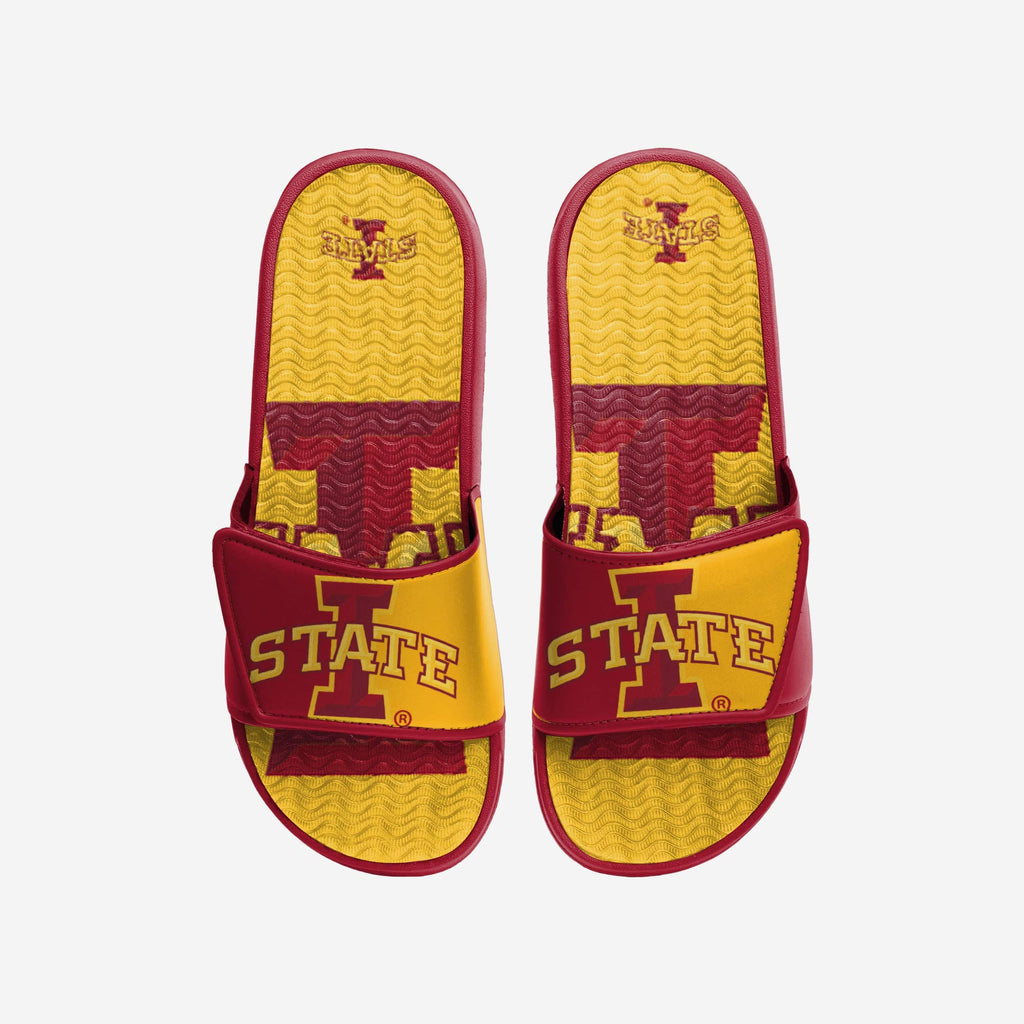 Iowa State Cyclones Colorblock Big Logo Gel Slide FOCO S - FOCO.com