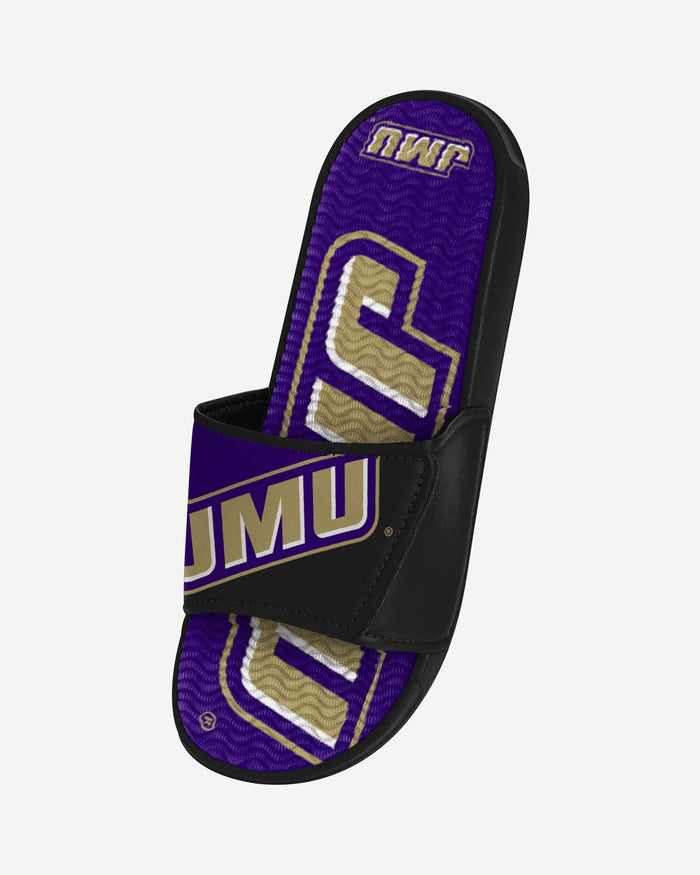 James Madison Dukes Colorblock Big Logo Gel Slide FOCO - FOCO.com