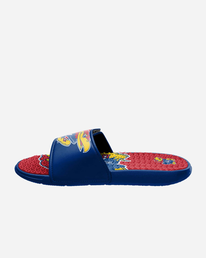 Kansas Jayhawks Colorblock Big Logo Gel Slide FOCO - FOCO.com