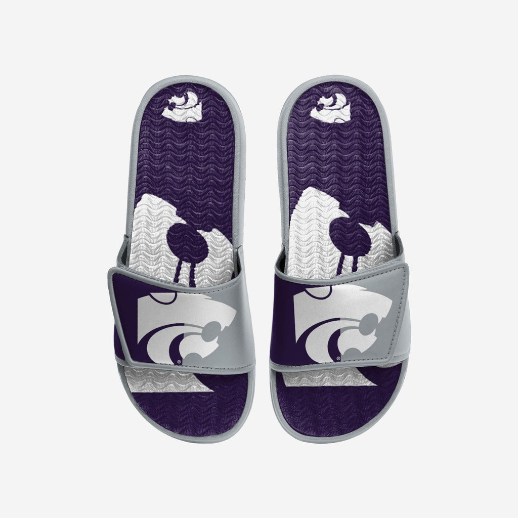 Kansas State Wildcats Colorblock Big Logo Gel Slide FOCO S - FOCO.com