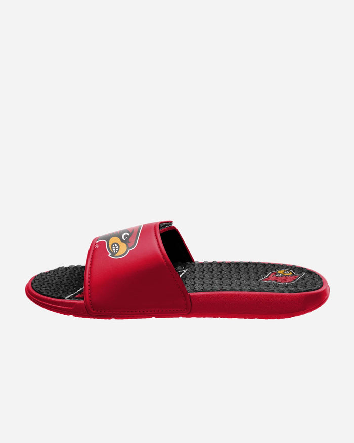 Louisville Cardinals Colorblock Big Logo Gel Slide FOCO - FOCO.com