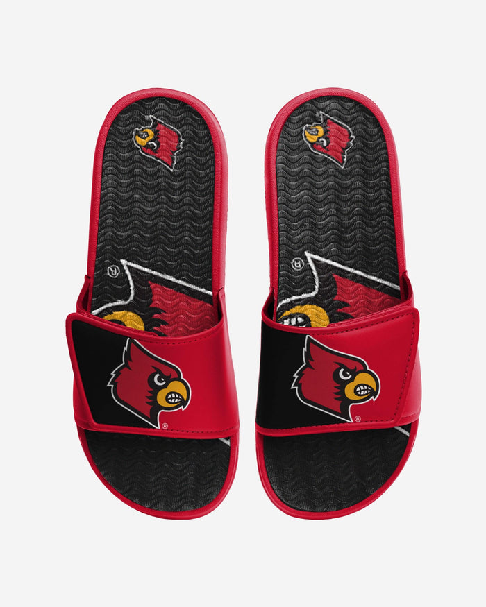 Louisville Cardinals Colorblock Big Logo Gel Slide FOCO S - FOCO.com