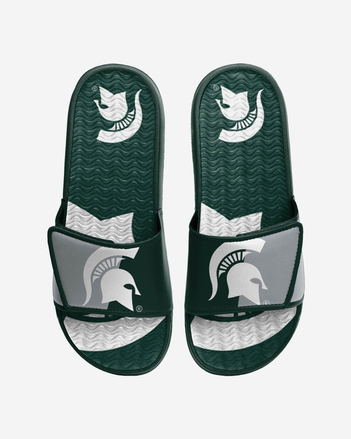 Michigan State Spartans Colorblock Big Logo Gel Slide FOCO S - FOCO.com