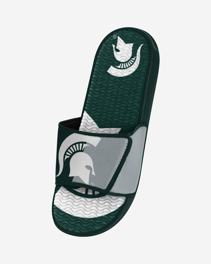 Michigan State Spartans Colorblock Big Logo Gel Slide FOCO - FOCO.com