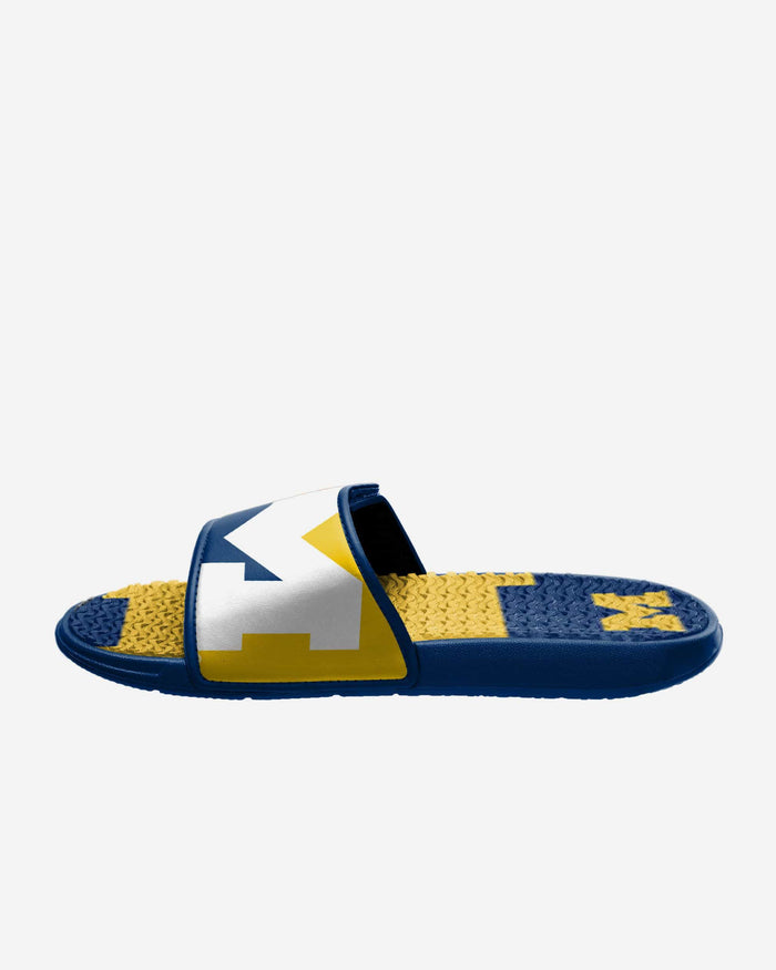 Michigan Wolverines Colorblock Big Logo Gel Slide FOCO - FOCO.com