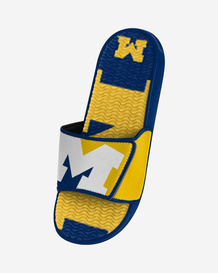 Michigan Wolverines Colorblock Big Logo Gel Slide FOCO - FOCO.com