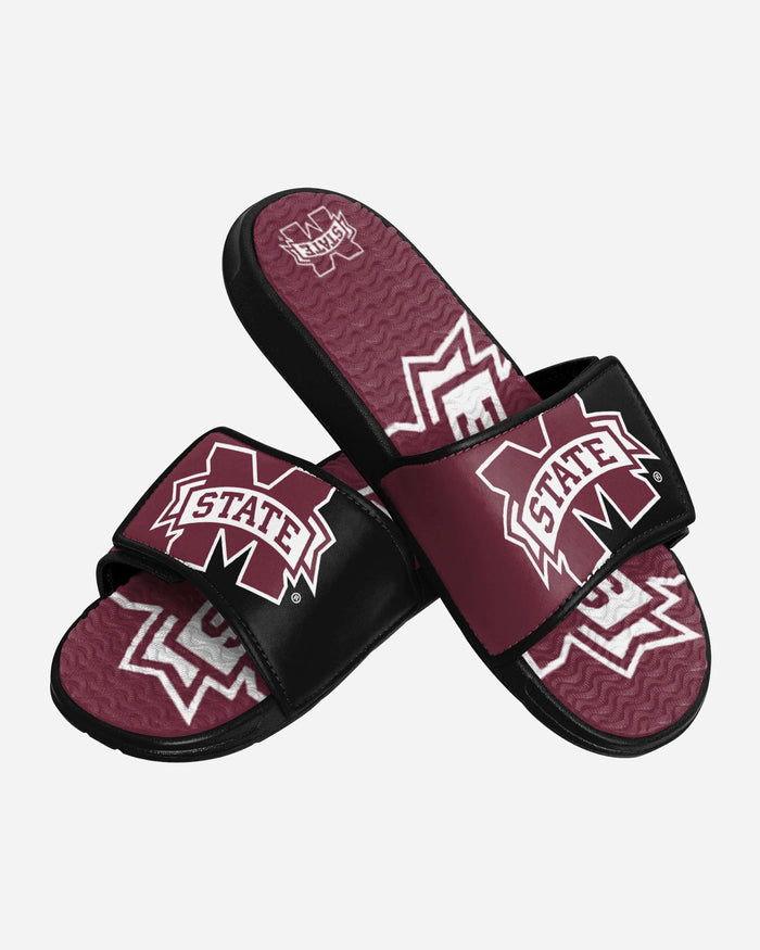 Mississippi State Bulldogs Colorblock Big Logo Gel Slide FOCO - FOCO.com