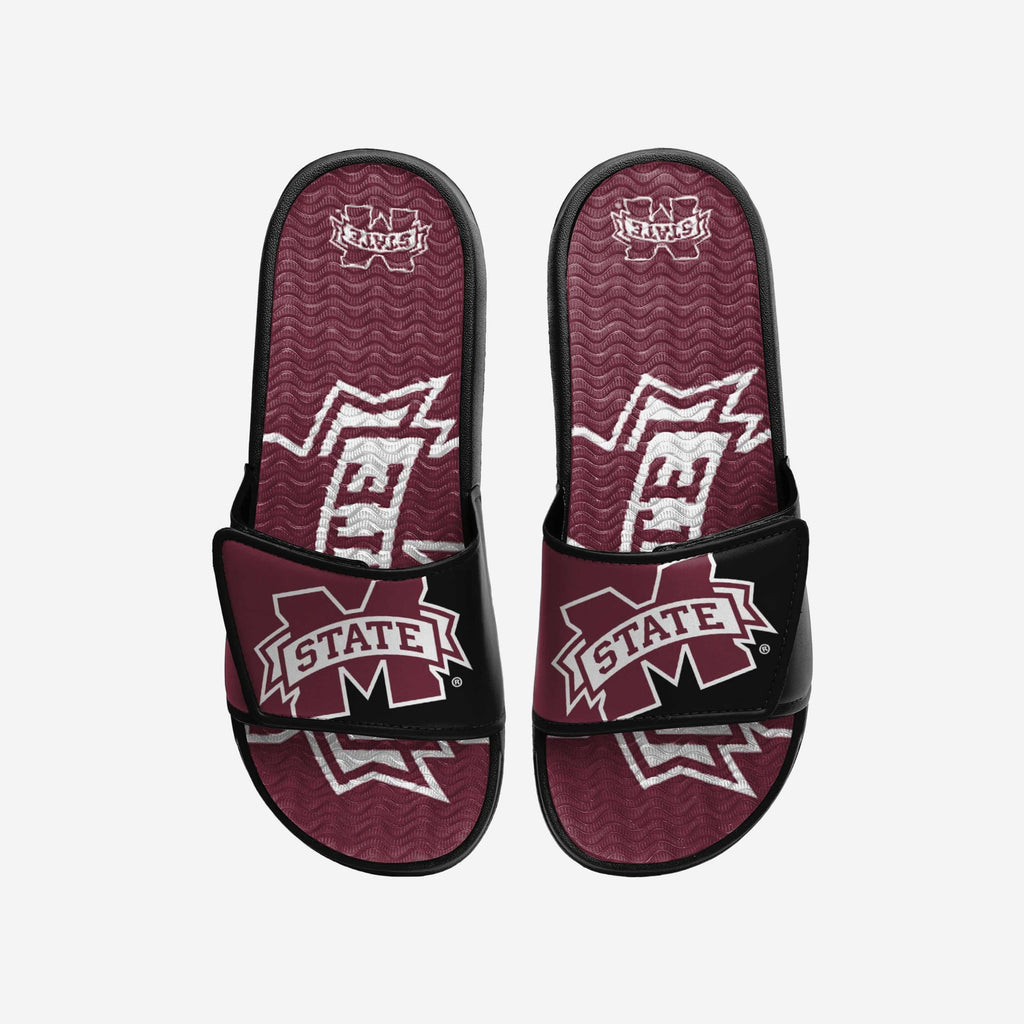 Mississippi State Bulldogs Colorblock Big Logo Gel Slide FOCO S - FOCO.com