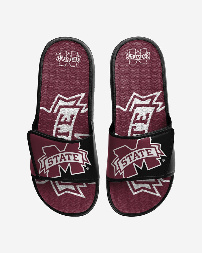 Mississippi State Bulldogs Colorblock Big Logo Gel Slide FOCO S - FOCO.com