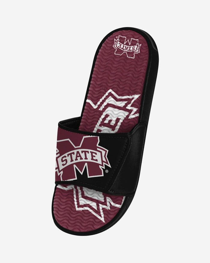 Mississippi State Bulldogs Colorblock Big Logo Gel Slide FOCO - FOCO.com