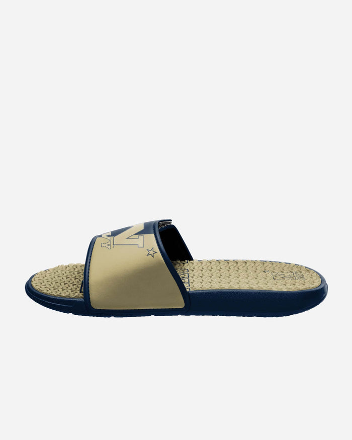 Navy Midshipmen Colorblock Big Logo Gel Slide FOCO - FOCO.com