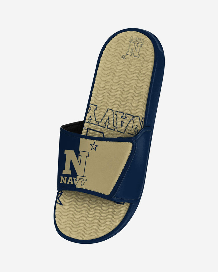 Navy Midshipmen Colorblock Big Logo Gel Slide FOCO - FOCO.com