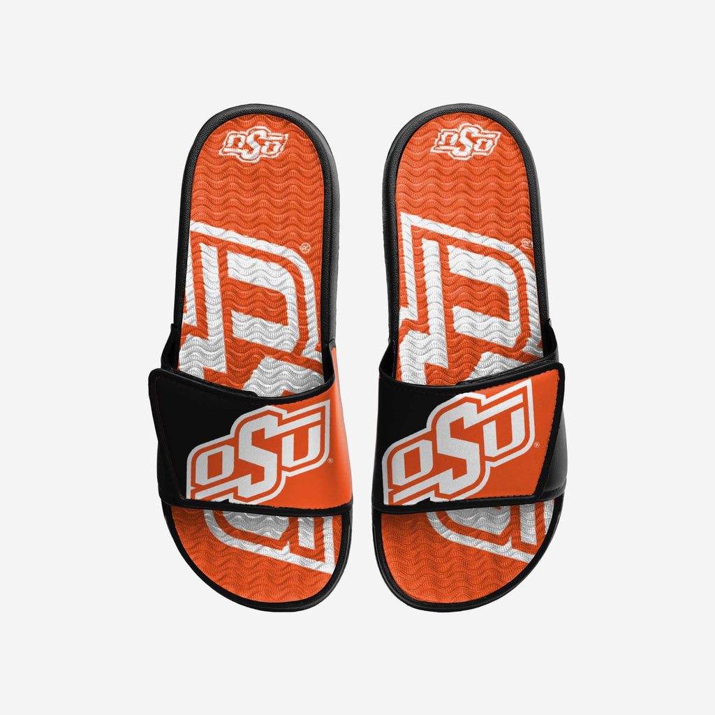 Oklahoma State Cowboys Colorblock Big Logo Gel Slide FOCO S - FOCO.com