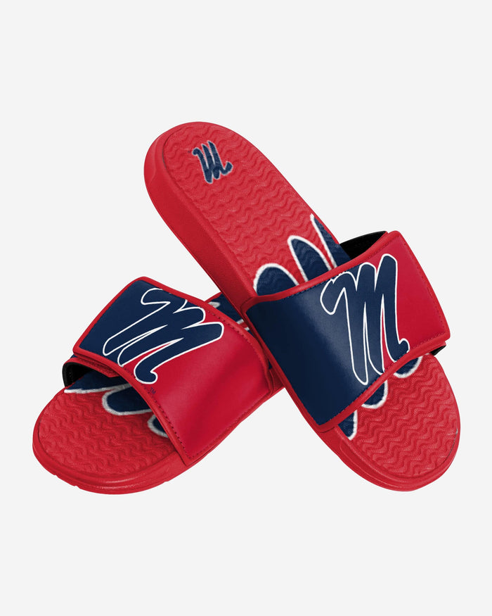 Ole Miss Rebels Colorblock Big Logo Gel Slide FOCO - FOCO.com