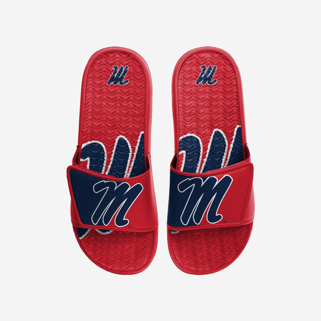 Ole Miss Rebels Colorblock Big Logo Gel Slide FOCO S - FOCO.com