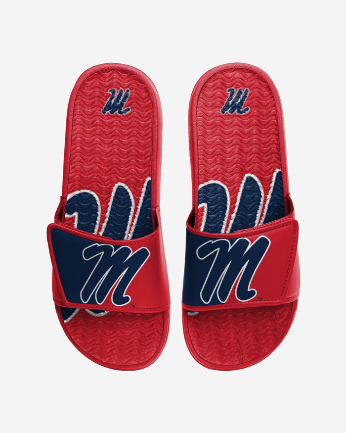 Ole Miss Rebels Colorblock Big Logo Gel Slide FOCO S - FOCO.com