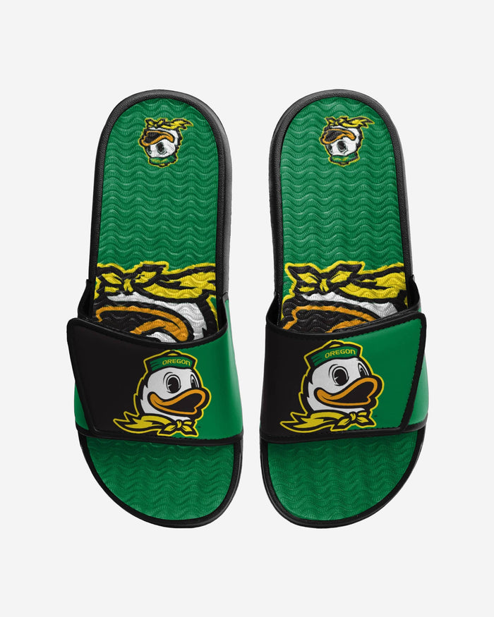 Oregon Ducks Colorblock Big Logo Gel Slide FOCO S - FOCO.com