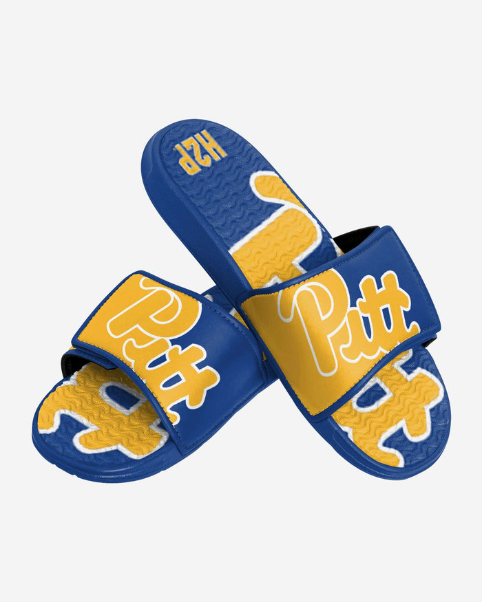 Pittsburgh Panthers Colorblock Big Logo Gel Slide FOCO - FOCO.com