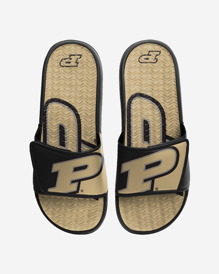 Purdue Boilermakers Colorblock Big Logo Gel Slide FOCO S - FOCO.com