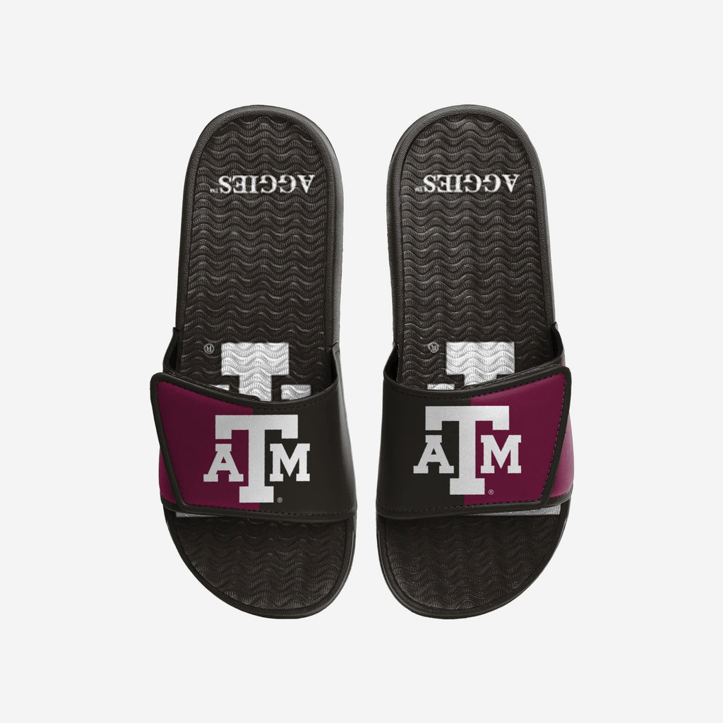 Texas A&M Aggies Colorblock Big Logo Gel Slide FOCO S - FOCO.com